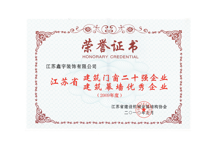 建筑门窗二十强企业